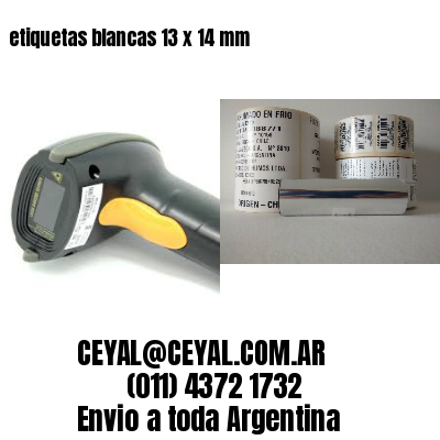 etiquetas blancas 13 x 14 mm