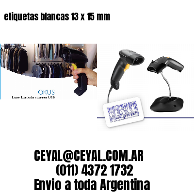 etiquetas blancas 13 x 15 mm