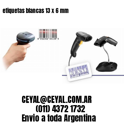 etiquetas blancas 13 x 6 mm