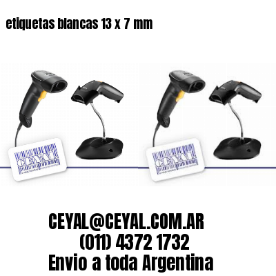 etiquetas blancas 13 x 7 mm