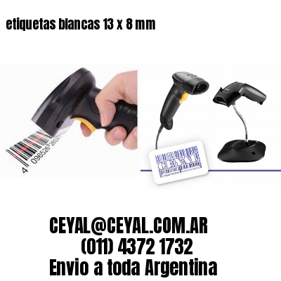 etiquetas blancas 13 x 8 mm