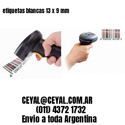 etiquetas blancas 13 x 9 mm