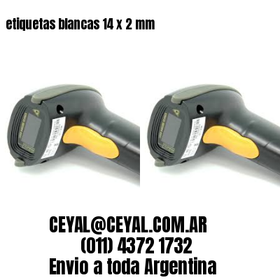etiquetas blancas 14 x 2 mm