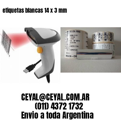 etiquetas blancas 14 x 3 mm