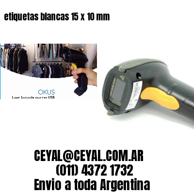 etiquetas blancas 15 x 10 mm
