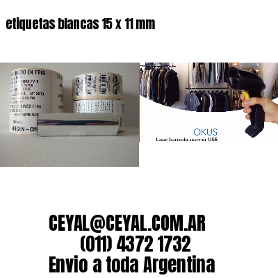 etiquetas blancas 15 x 11 mm