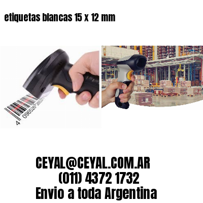 etiquetas blancas 15 x 12 mm