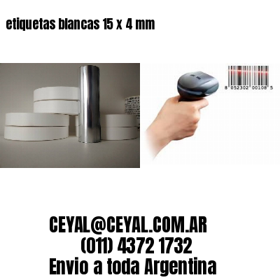 etiquetas blancas 15 x 4 mm
