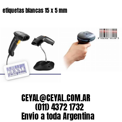 etiquetas blancas 15 x 5 mm