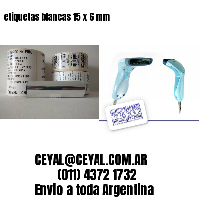 etiquetas blancas 15 x 6 mm