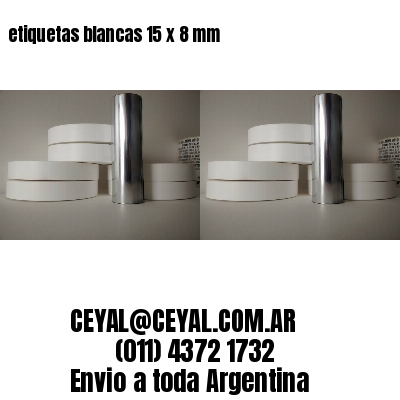 etiquetas blancas 15 x 8 mm