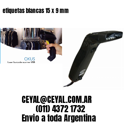 etiquetas blancas 15 x 9 mm