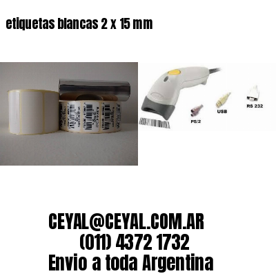 etiquetas blancas 2 x 15 mm