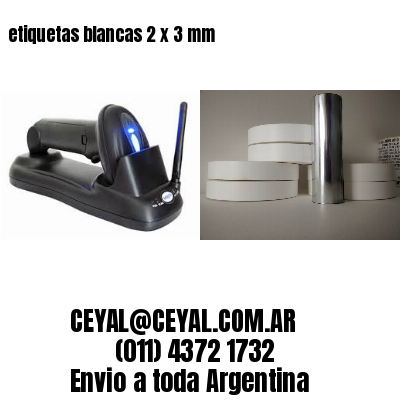 etiquetas blancas 2 x 3 mm