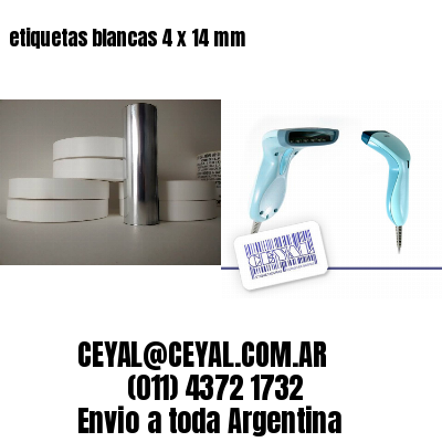 etiquetas blancas 4 x 14 mm