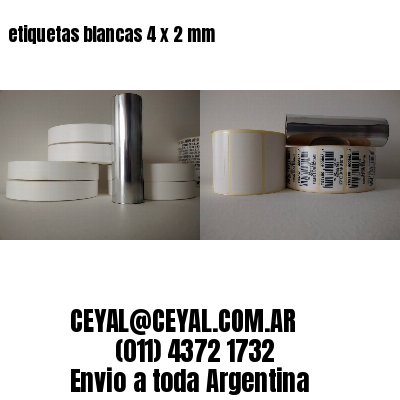 etiquetas blancas 4 x 2 mm