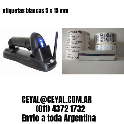 etiquetas blancas 5 x 15 mm