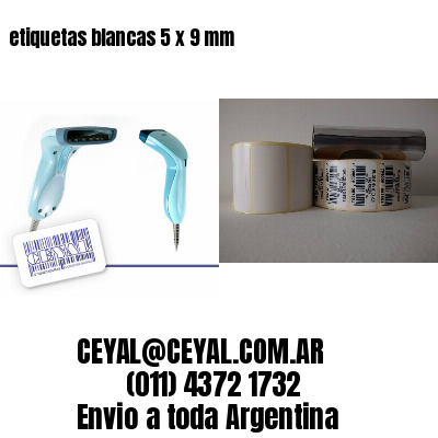 etiquetas blancas 5 x 9 mm