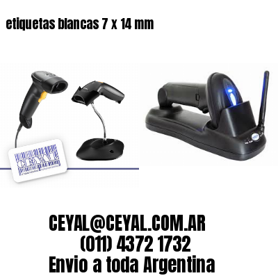 etiquetas blancas 7 x 14 mm