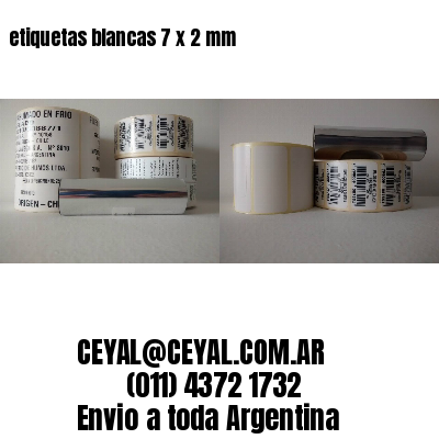 etiquetas blancas 7 x 2 mm