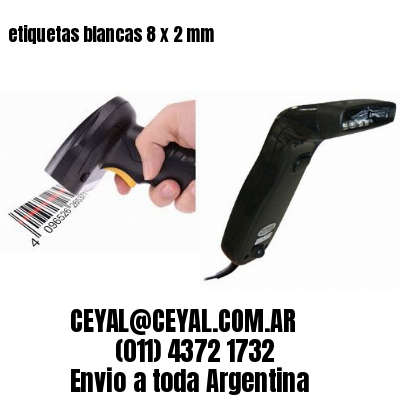 etiquetas blancas 8 x 2 mm