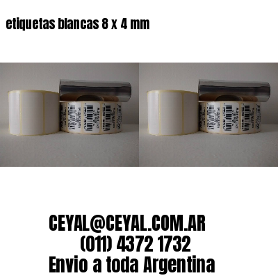etiquetas blancas 8 x 4 mm
