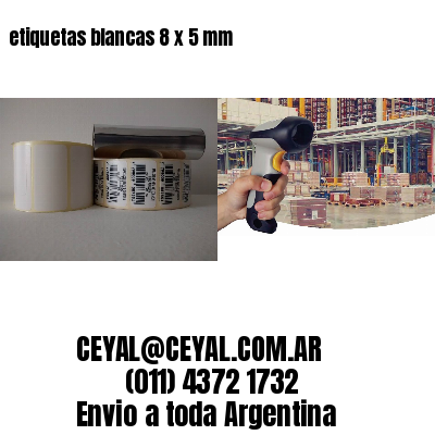 etiquetas blancas 8 x 5 mm