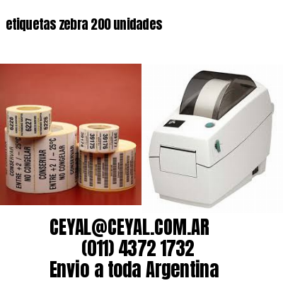 etiquetas zebra 200 unidades