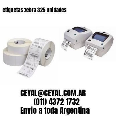 etiquetas zebra 325 unidades