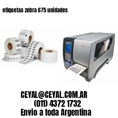 etiquetas zebra 675 unidades
