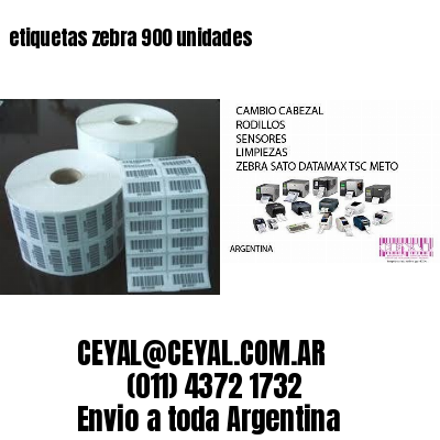 etiquetas zebra 900 unidades