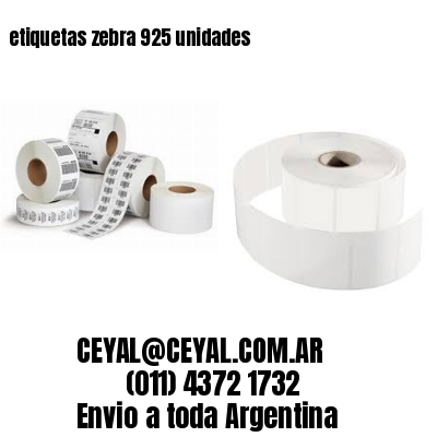 etiquetas zebra 925 unidades