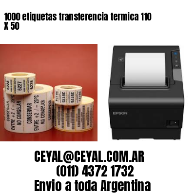 1000 etiquetas transferencia termica 110 X 50