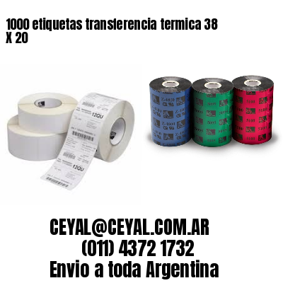1000 etiquetas transferencia termica 38 X 20