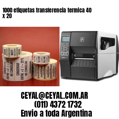 1000 etiquetas transferencia termica 40 x 20
