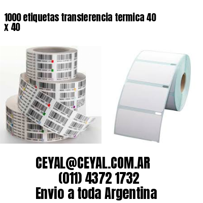 1000 etiquetas transferencia termica 40 x 40
