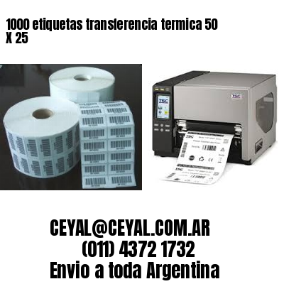 1000 etiquetas transferencia termica 50 X 25