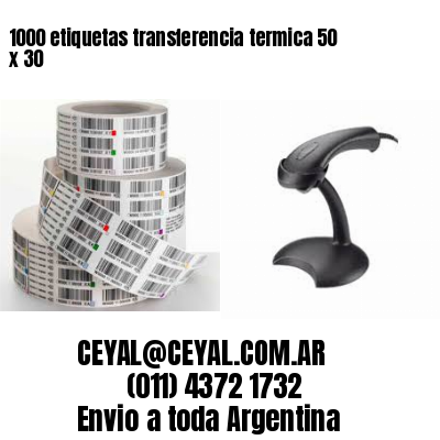 1000 etiquetas transferencia termica 50 x 30