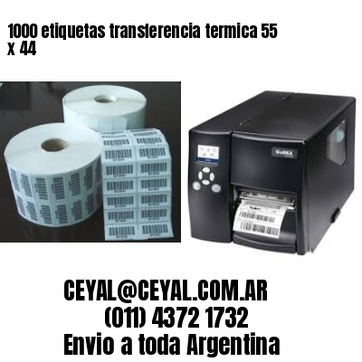 1000 etiquetas transferencia termica 55 x 44
