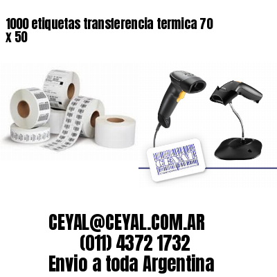1000 etiquetas transferencia termica 70 x 50