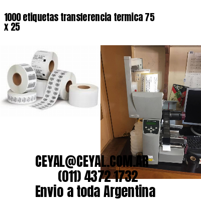 1000 etiquetas transferencia termica 75 x 25