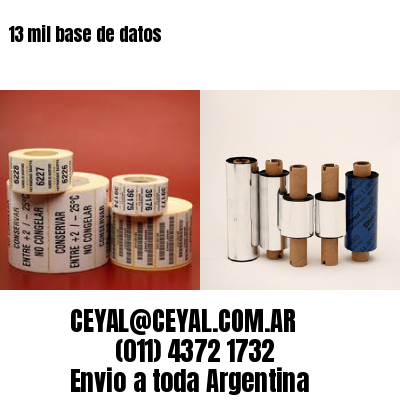 13 mil base de datos