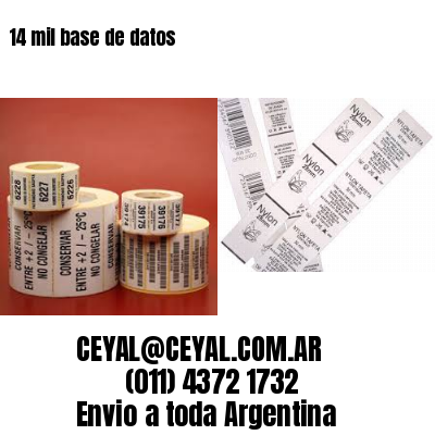 14 mil base de datos