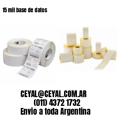 15 mil base de datos
