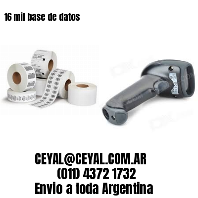 16 mil base de datos