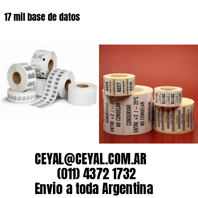 17 mil base de datos