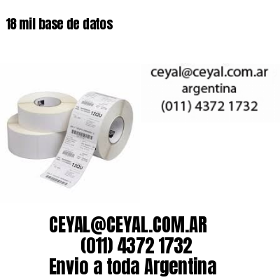 18 mil base de datos