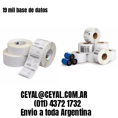 19 mil base de datos