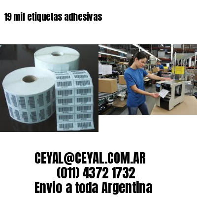 19 mil etiquetas adhesivas