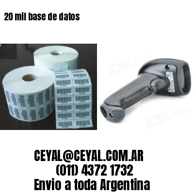 20 mil base de datos